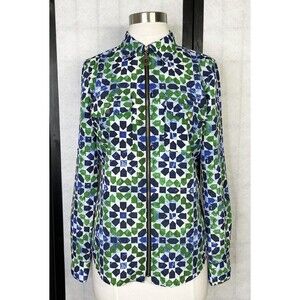 Michael Kors Womens Multi Color Zip Up Jacket Size: S